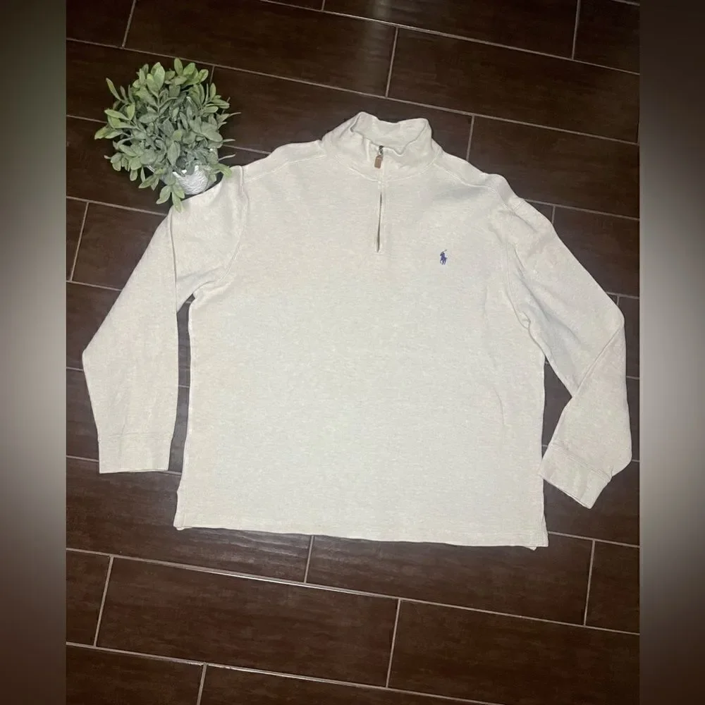 Polo Ralph Lauren oatmeal knit pullover sweater sz XL